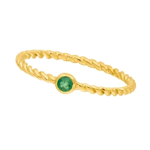 Ring Twist Smaragd, 14 Karat Gelbgold-LEAF Online