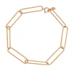 Silber Armkette, BIG SQUARE, Rosegold-LEAF New
