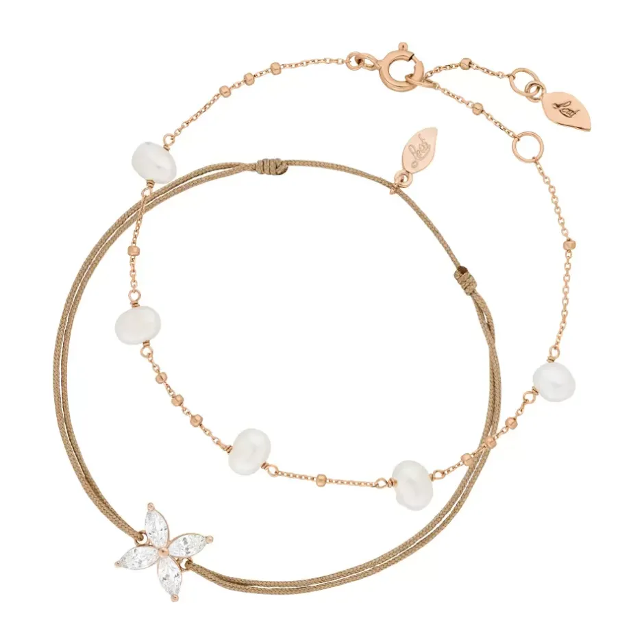 silber_bracelet_set_gold__0.webp Silber Bracelet Set "Gold Gems", Rosegold-LEAF Hot