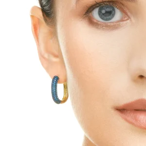 Silber Creole, PAVE , Gelbgold-LEAF Discount