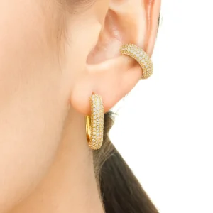 Silber Creole, PAVE Weiss, Rosegold-LEAF Sale