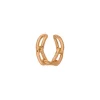 Silber Earcuff, CHAIN, Rosegold-LEAF Best