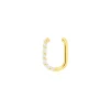 Silber Earcuff, Gelbgold, Neon Twist-LEAF Clearance