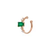 Silber Earcuff Gorgeous Gems, Grüner Achat, Rosegold-LEAF Online