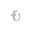Silber Earcuff Gorgeous Gems, Labradorit, Rosegold-LEAF Clearance