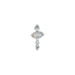 Silber Earcuff Gorgeous Gems, Labradorit-LEAF New