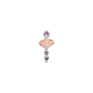 Silber Earcuff Gorgeous Gems, Rosenquarz-LEAF Clearance