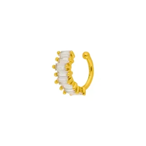 Silber Earcuff, ICE CUBE, Gelbgold-LEAF Sale