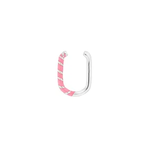 Silber Earcuff, Neon Twist-LEAF Clearance