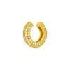 Silber Earcuff, PAVE Weiss, Gelbgold-LEAF Outlet