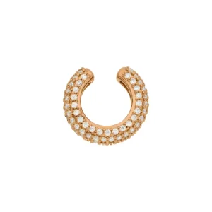 Silber Earcuff, PAVE Weiss, Rosegold-LEAF Discount