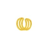 Silber Earcuff, TRIPLE, Gelbgold-LEAF Fashion