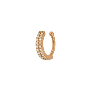 Silber Earcuff, Zirkonia, Rosegold-LEAF New
