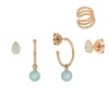 Silber Earring Mix "Ocean Dream", Rosegold-LEAF New