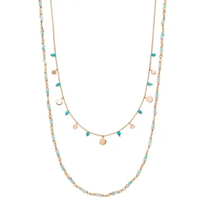 Silber Necklace Set "Ocean Dream", Rosegold-LEAF Online