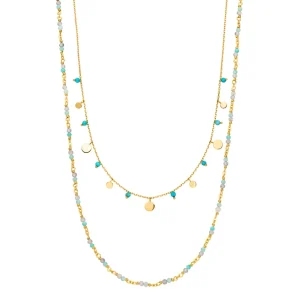Silber Necklace Set "Ocean Dream", Gelbgold-LEAF Sale
