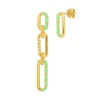 Silber Ohrringe, Gelbgold, Neon Twist-LEAF Fashion