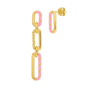 Silber Ohrringe, Gelbgold, Neon Twist-LEAF Outlet