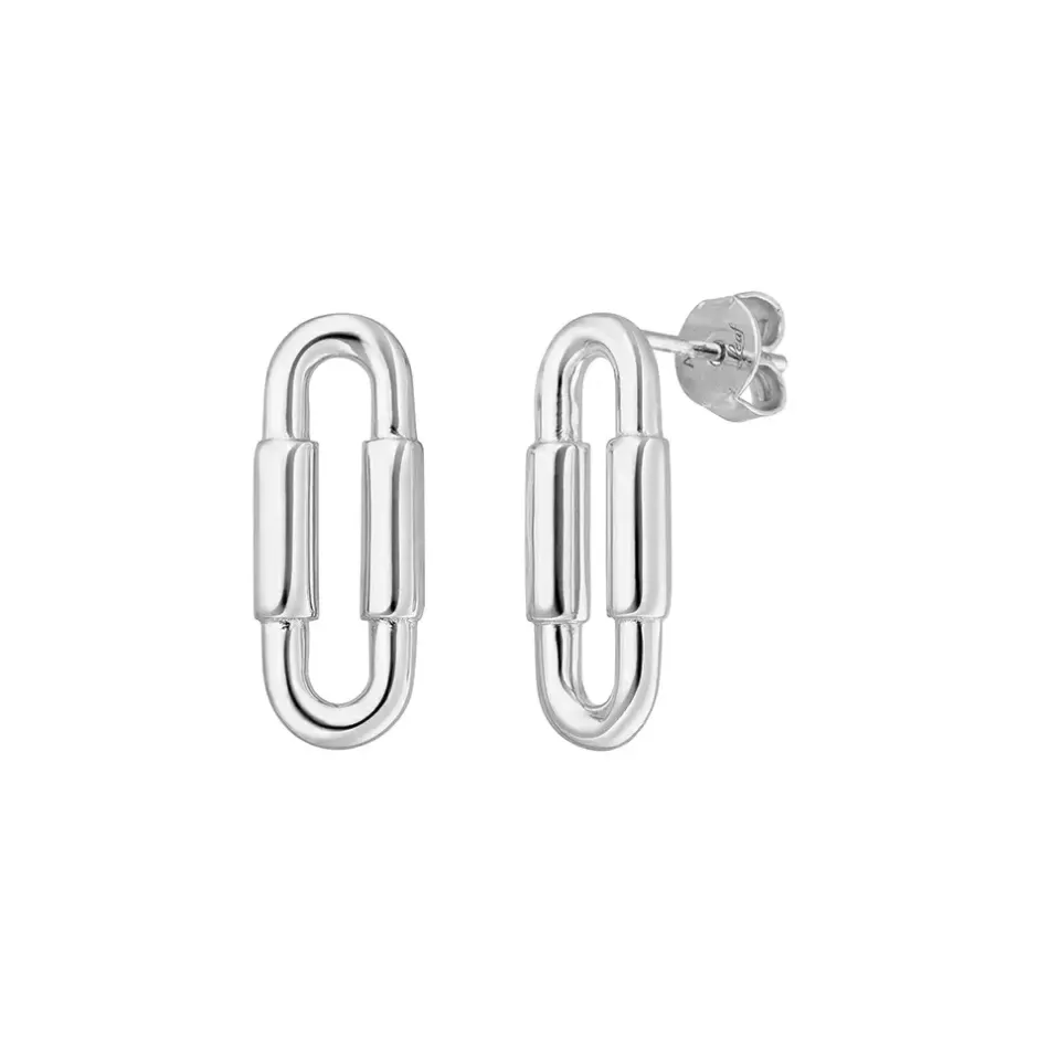 silber_ohrstecker_karabin_0.webp Silber Ohrstecker, Karabiner-LEAF Sale