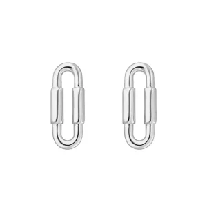 Silber Ohrstecker, Karabiner-LEAF Sale