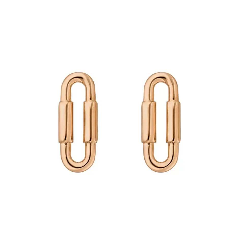 silber_ohrstecker_rosegol_1.webp Silber Ohrstecker, Rosegold, Karabiner-LEAF Online