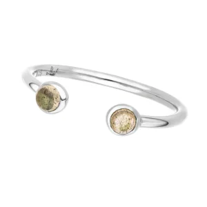 Silber Open Ring, Labradorit-LEAF Outlet