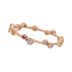 Silber Ring, Eternity Gems, Rosegold-LEAF Clearance