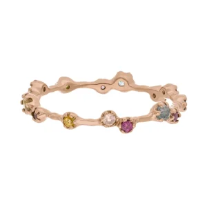 Silber Ring, Eternity Gems, Rosegold-LEAF Clearance