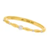 Silber Ring mit Zirkonia, Gelbgold, Gr.52-LEAF Online