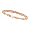 Silber Ring mit Zirkonia, Rosegold-LEAF Clearance