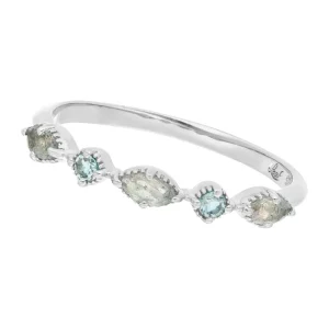 Silber Ring, Oval Gems, Labradorit-LEAF Fashion
