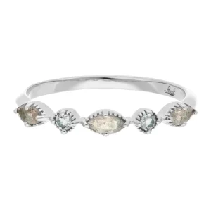 Silber Ring, Oval Gems, Labradorit-LEAF Fashion