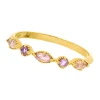 Silber Ring, Oval Gems, Rosenquarz, Gelbgold-LEAF Online