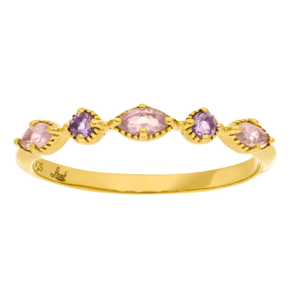silber_ring_oval_gems_ros_1-1.webp Silber Ring, Oval Gems, Rosenquarz, Gelbgold-LEAF Online