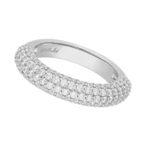 Silber Ring, PAVE, Gr.52-LEAF Best