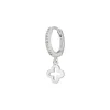 Single Creole CLOVER/Zirkonia, 925 Sterlingsilber-LEAF Outlet