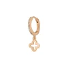 Single Creole CLOVER/Zirkonia, 18 K Rosegold vergoldet-LEAF Online