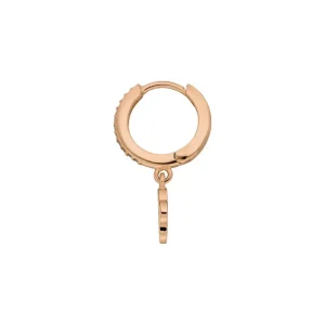 Single Creole CLOVER/Zirkonia, 18 K Rosegold vergoldet-LEAF Online