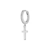Single Creole CROSS/Zirkonia, 925 Sterlingsilber-LEAF Online