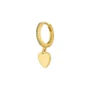 Single Creole HEART/Zirkonia, 18 K Gelbgold vergoldet-LEAF Online