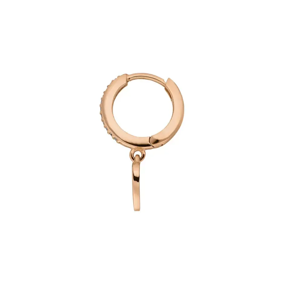 single_creole_heartzirkon_2-2.webp Single Creole HEART/Zirkonia, 18 K Rosegold vergoldet-LEAF Clearance