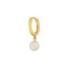 Single Creole PEARL, 18 K Gelbgold vergoldet-LEAF Hot