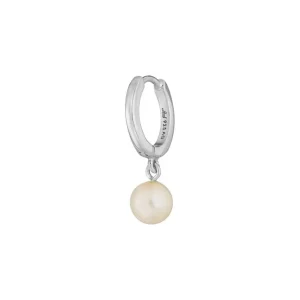Single Creole PEARL, 925 Sterlingsilber-LEAF Outlet
