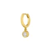 Single Creole PURE, 18 K Gelbgold vergoldet-LEAF Best