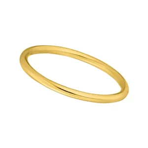 Stacking Ring Basic, 18 K Gelbgold vergoldet, Größe 50-LEAF Hot