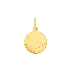 Steinbock ZODIAC SIGN, 18 Karat Gelbgold vergoldet-LEAF Clearance