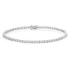 Tennisarmband mit Diamanten, 18 Karat Weißgold, 3.42ct, 17.0cm-LEAF New