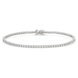 Tennisarmband mit Diamanten, 18 Karat Weißgold, 1.99ct-LEAF Best