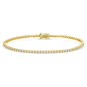Tennisarmband mit Diamanten, 18 Karat Gelbgold, 1.99ct-LEAF Fashion