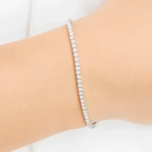 Tennisarmband mit Diamanten, 18 Karat Weißgold, 1.99ct-LEAF Best